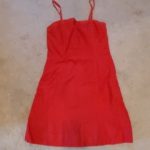 Red A-line Dress